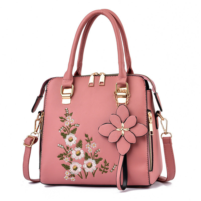 Fashion Flowers Embroidered Handbag Women Shoulder Messenger Bags