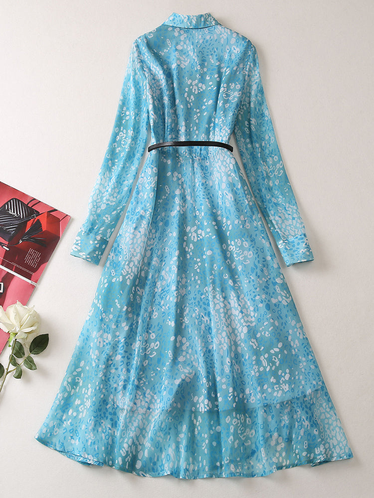 Elegant Chiffon Printed Dress For Women