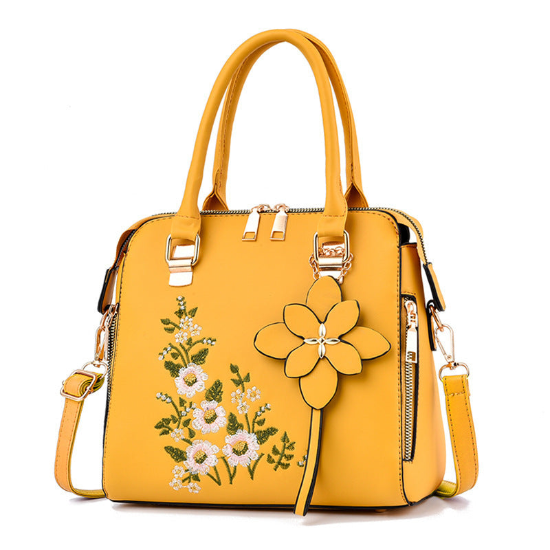 Fashion Flowers Embroidered Handbag Women Shoulder Messenger Bags