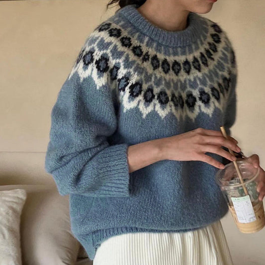 Ethnic Style Pullover Leisure All-matching Knitted Sweater